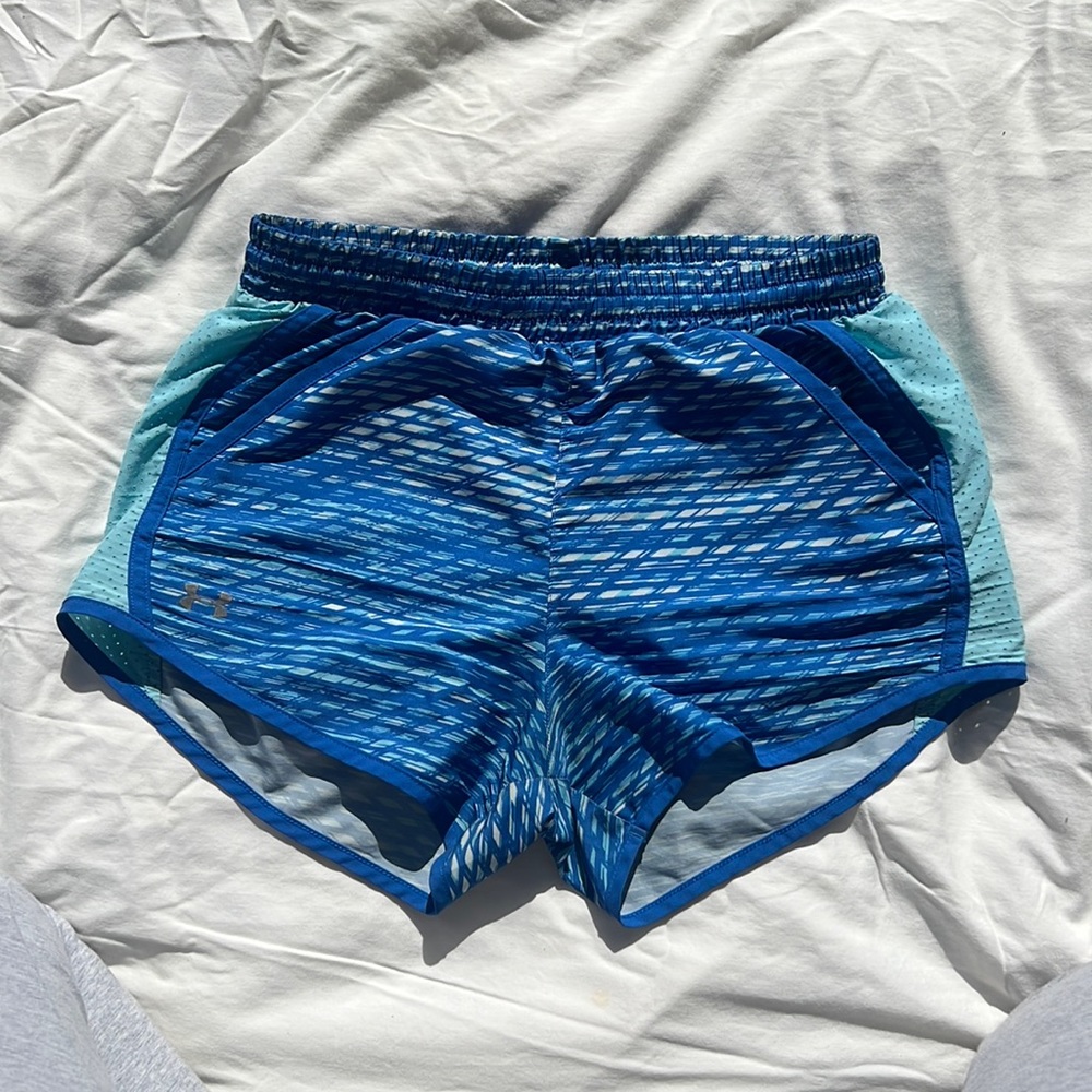 Blue Under Armour Athletic Shorts Women